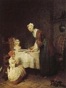 Jean Baptiste Simeon Chardin fasting prayer oil painting reproduction